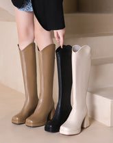 Botas de plataforma hasta la rodilla